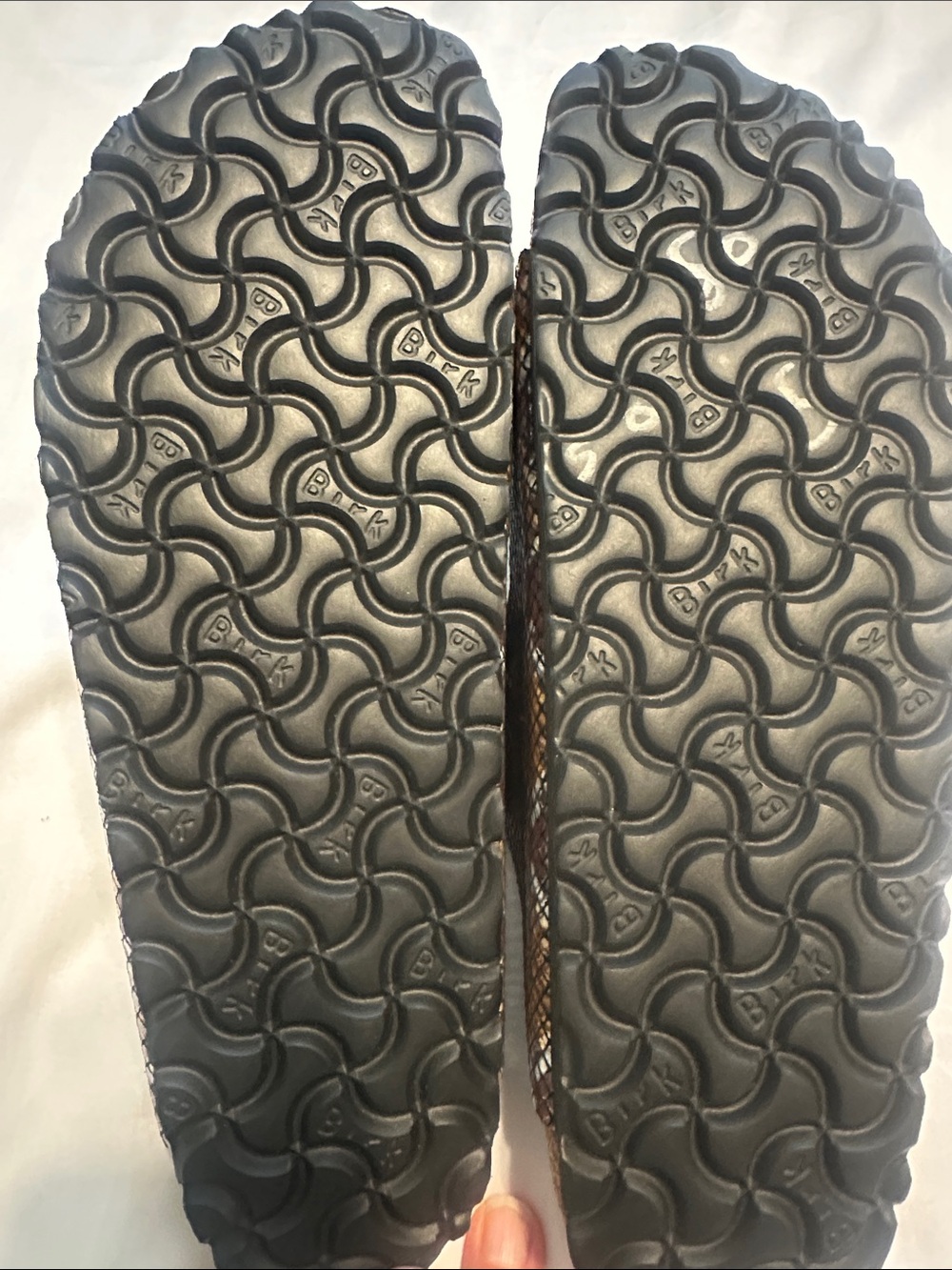 Birkenstock Arizona Two-Strap Sandals Brown Snake-Print Pattern - Picture 3 of 7